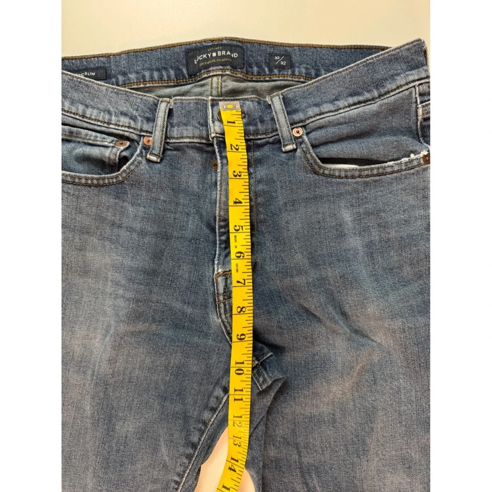 Lucky‎ Brand 410 Athletic Slim Jeans Mens 32x32 Medium Wash Blue Denim Stretch